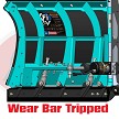 Wear bar tripped 